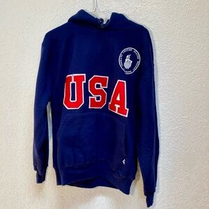Vintage Hoodie Mens L Olympic United States Training Center MadeInUSA Sweatshirt